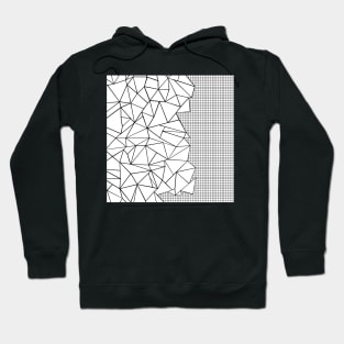 Abstract Outline Grid on Side Hoodie